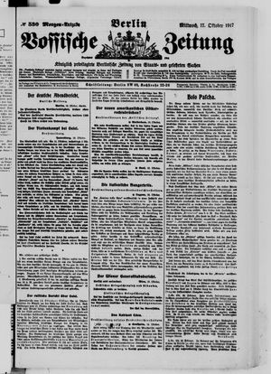 Vossische Zeitung vom 17.10.1917