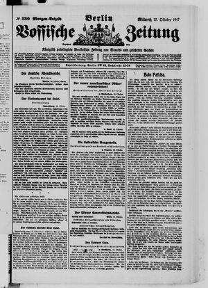 Vossische Zeitung on Oct 17, 1917