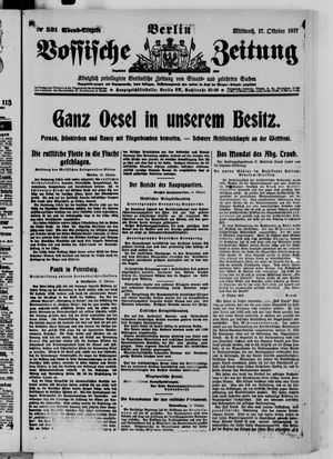 Vossische Zeitung vom 17.10.1917