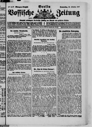 Vossische Zeitung vom 18.10.1917