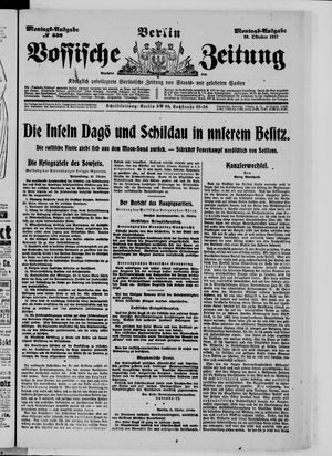Vossische Zeitung vom 22.10.1917