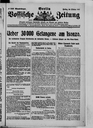 Vossische Zeitung vom 26.10.1917