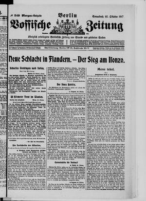 Vossische Zeitung vom 27.10.1917