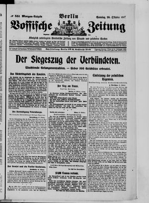 Vossische Zeitung vom 28.10.1917