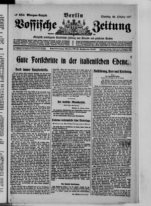 Vossische Zeitung vom 30.10.1917