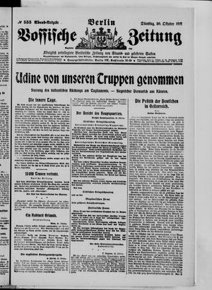 Vossische Zeitung vom 30.10.1917