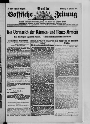 Vossische Zeitung vom 31.10.1917
