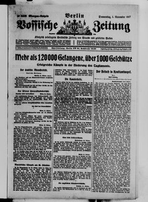 Vossische Zeitung on Nov 1, 1917