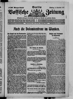 Vossische Zeitung vom 06.11.1917