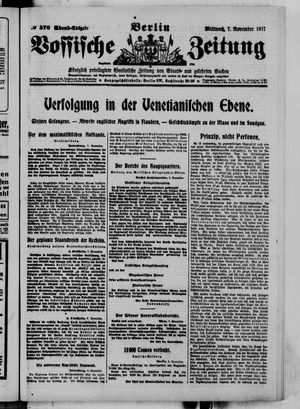 Vossische Zeitung vom 07.11.1917
