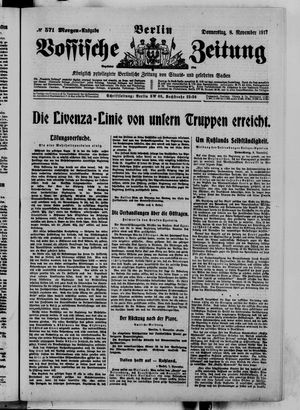 Vossische Zeitung vom 08.11.1917