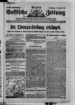 Vossische Zeitung on Nov 8, 1917