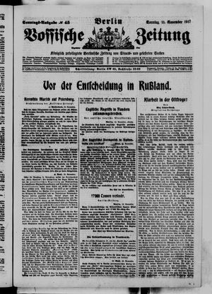 Vossische Zeitung vom 11.11.1917