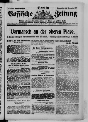 Vossische Zeitung vom 15.11.1917