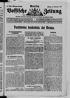Vossische Zeitung on Nov 16, 1917