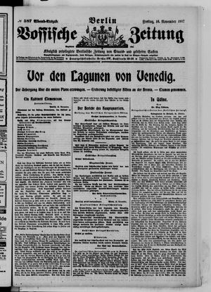 Vossische Zeitung vom 16.11.1917