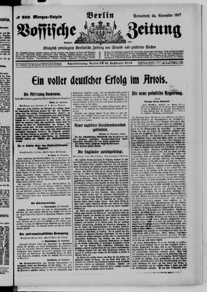 Vossische Zeitung vom 24.11.1917