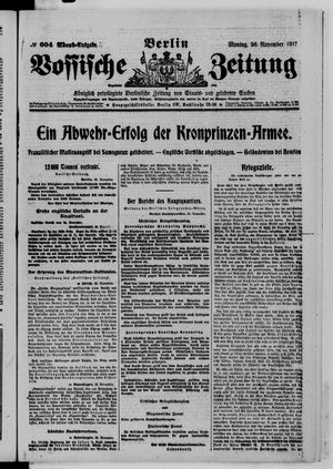 Vossische Zeitung on Nov 26, 1917