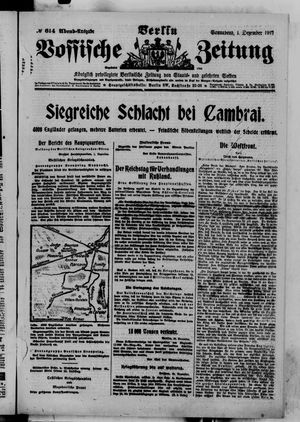 Vossische Zeitung vom 01.12.1917