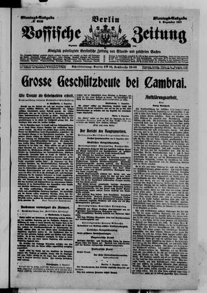 Vossische Zeitung on Dec 3, 1917