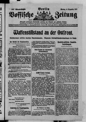 Vossische Zeitung on Dec 3, 1917