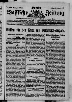 Vossische Zeitung vom 07.12.1917