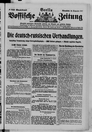 Vossische Zeitung vom 15.12.1917