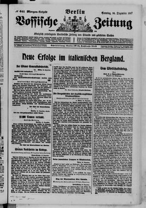 Vossische Zeitung on Dec 16, 1917