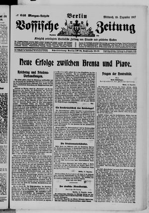 Vossische Zeitung on Dec 19, 1917