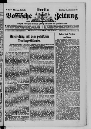 Vossische Zeitung on Dec 25, 1917