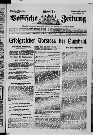Vossische Zeitung vom 31.12.1917