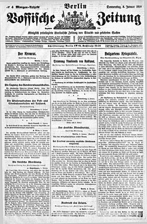 Vossische Zeitung vom 03.01.1918