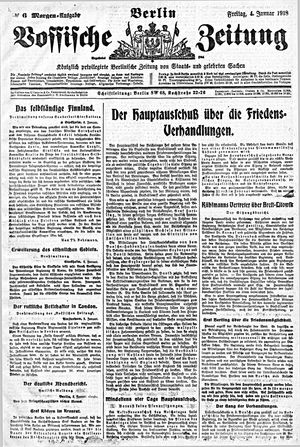Vossische Zeitung vom 04.01.1918