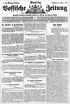Vossische Zeitung vom 08.01.1918
