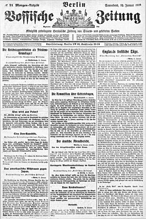 Vossische Zeitung vom 12.01.1918
