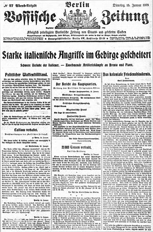 Vossische Zeitung vom 15.01.1918