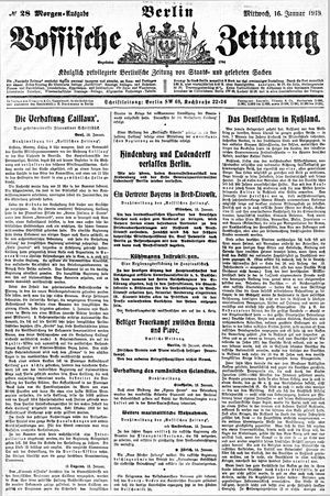 Vossische Zeitung vom 16.01.1918