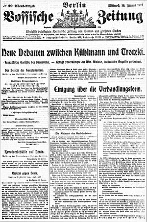 Vossische Zeitung vom 16.01.1918