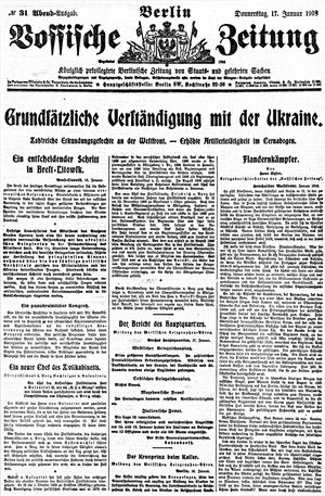 Vossische Zeitung on Jan 17, 1918