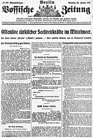 Vossische Zeitung vom 22.01.1918
