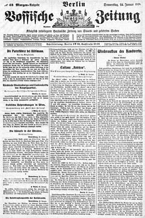 Vossische Zeitung vom 24.01.1918