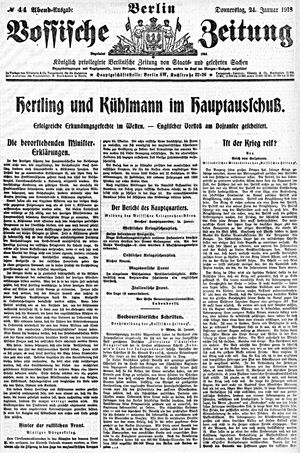 Vossische Zeitung vom 24.01.1918
