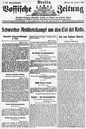 Vossische Zeitung vom 28.01.1918