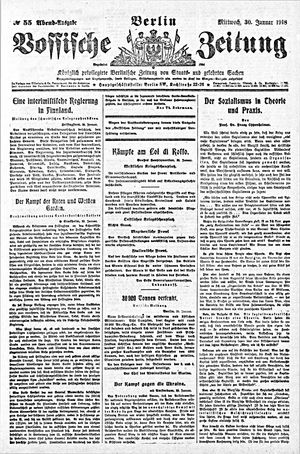 Vossische Zeitung on Jan 30, 1918
