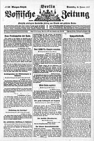 Vossische Zeitung on Jan 31, 1918