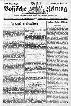 Vossische Zeitung on Jan 31, 1918
