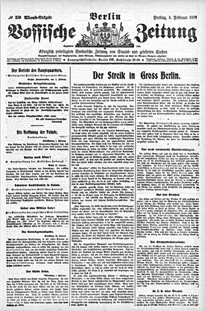 Vossische Zeitung vom 01.02.1918