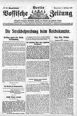 Vossische Zeitung vom 02.02.1918