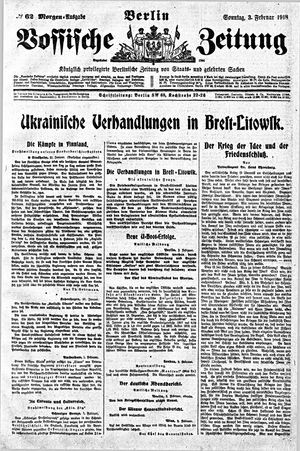 Vossische Zeitung vom 03.02.1918