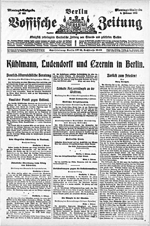 Vossische Zeitung on Feb 4, 1918